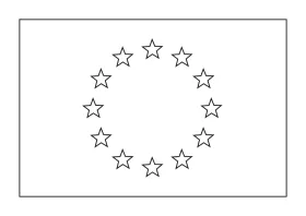 flaga Unii Europejskiej kolorowanka